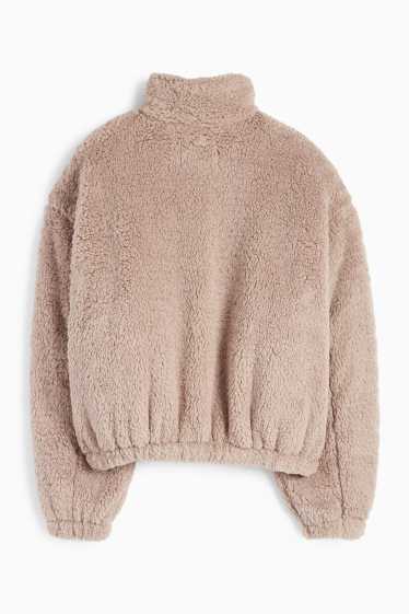 Donna - Giacca in pelo teddy - marrone chiaro