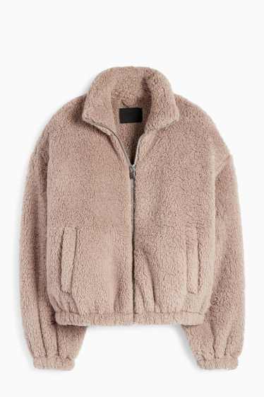 Donna - Giacca in pelo teddy - marrone chiaro