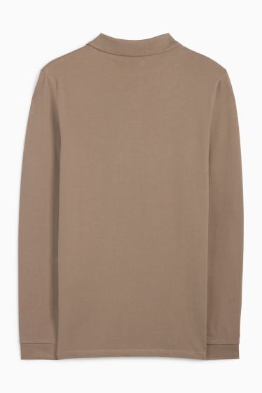 Herren - Poloshirt - Slim Fit - taupe