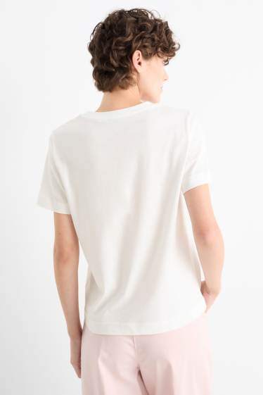 Femei - Tricou - supradimensionat - alb