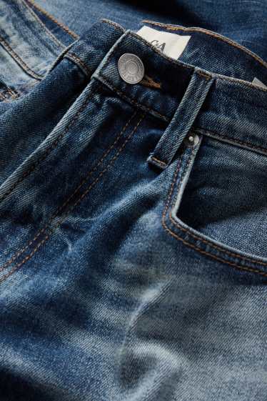 Pánské - Relaxed tapered jeans - džíny - modré