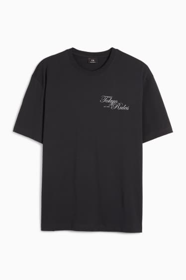 Herren - T-Shirt - Relaxed Fit - schwarz