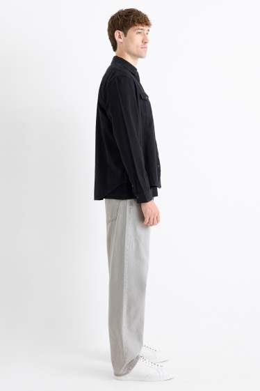 Pánské - Relaxed jeans - džíny - světle šedé