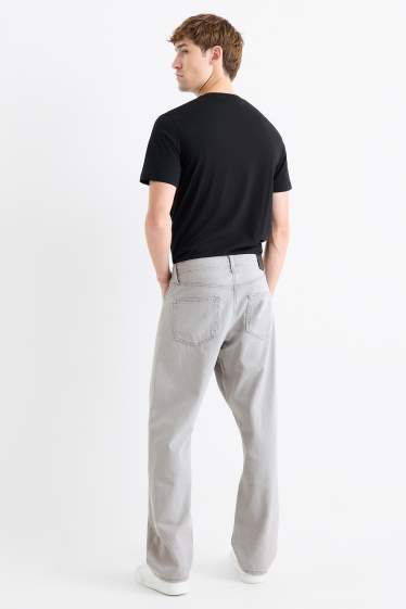 Pánské - Relaxed jeans - džíny - světle šedé