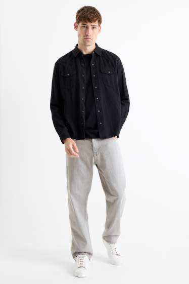 Pánské - Relaxed jeans - džíny - světle šedé