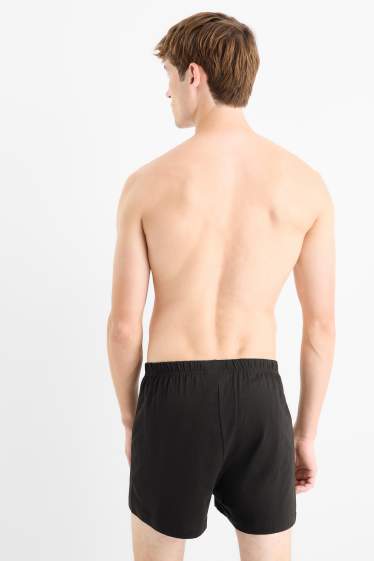 Hommes - Lot de 2 - caleçons - jersey - noir
