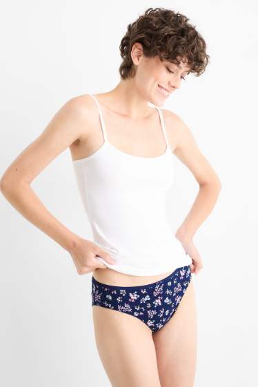 Dames - Slip - roze / blauw