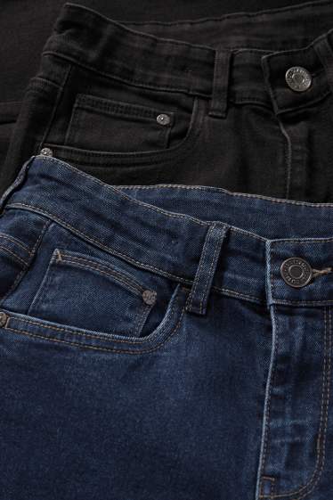 Děti - chlapci - Multipack 2 ks - skinny jeans - modrá/černá
