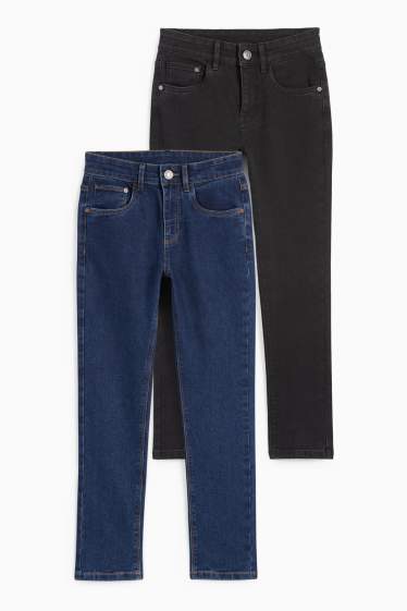 Děti - chlapci - Multipack 2 ks - skinny jeans - modrá/černá