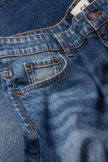 Femei - Wide leg jeans - talie joasă - denim-albastru închis