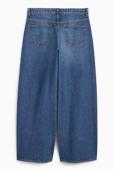 Femei - Wide leg jeans - talie joasă - denim-albastru închis