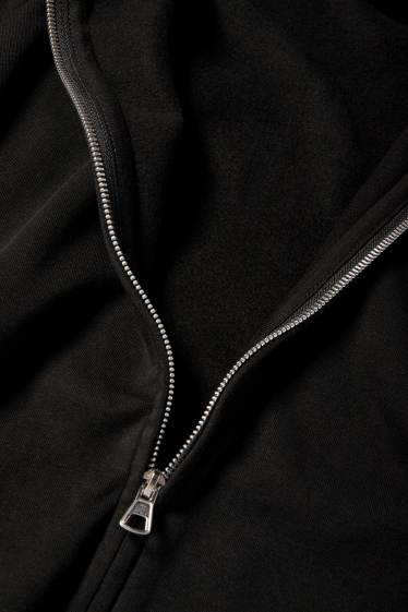 Herren - Sweatjacke mit Kapuze - schwarz