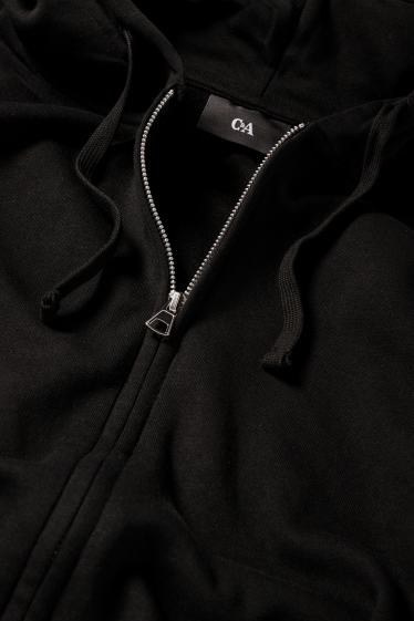Herren - Sweatjacke mit Kapuze - schwarz