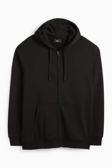 Herren - Sweatjacke mit Kapuze - schwarz