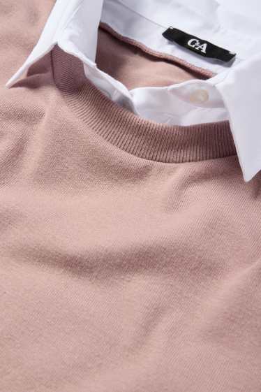 Damen - Umstands-Sweatshirt - 2-in-1-Look - rosa
