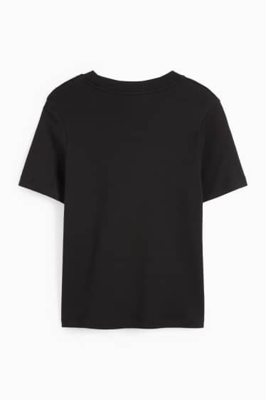 Damen - T-Shirt - Slim Fit - schwarz