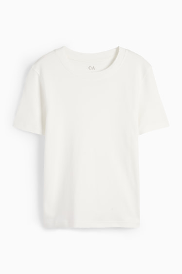 Women - T-shirt - slim fit - white
