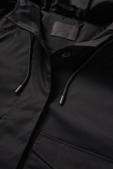 Dames - Korte trenchcoat - zwart