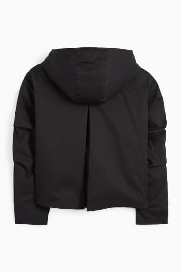 Dames - Korte trenchcoat - zwart