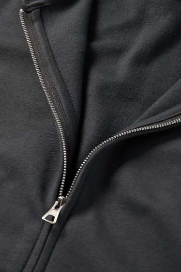Herren - Sweatjacke mit Kapuze - dunkelgrau