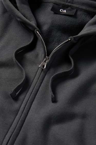 Herren - Sweatjacke mit Kapuze - dunkelgrau