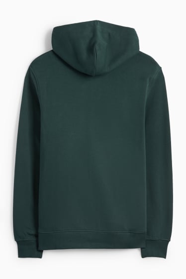 Heren - Sweatvest met capuchon - donkergroen