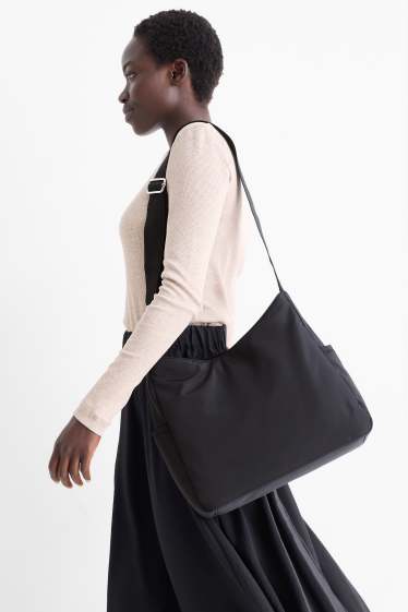 Damen - Schultertasche - schwarz