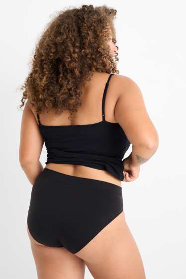 Femmes - Lot de 3 - culottes - sans coutures - noir