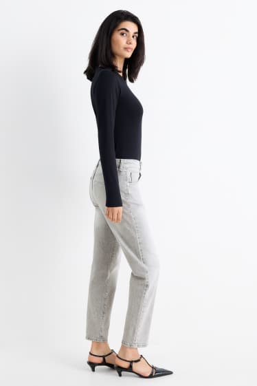 Femmes - Mom jean - high waist - LYCRA® - jean gris clair