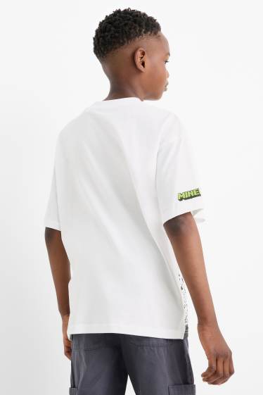 Children Boys - Minecraft - short sleeve T-shirt - white