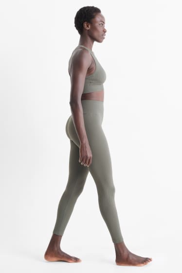 Dames - Sportlegging - naadloos - groen