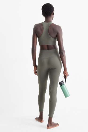 Dames - Sportlegging - naadloos - groen