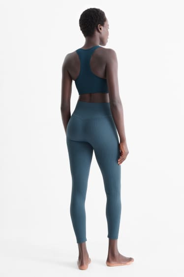 Dames - Sportlegging - naadloos - donkergroen