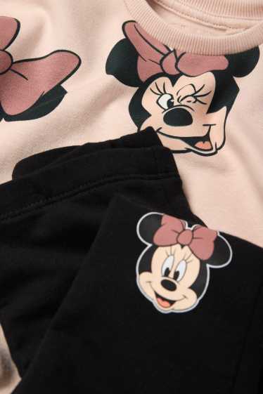 Children Girls - Minnie Mouse - set - sweatshirt and flared leggings - rose