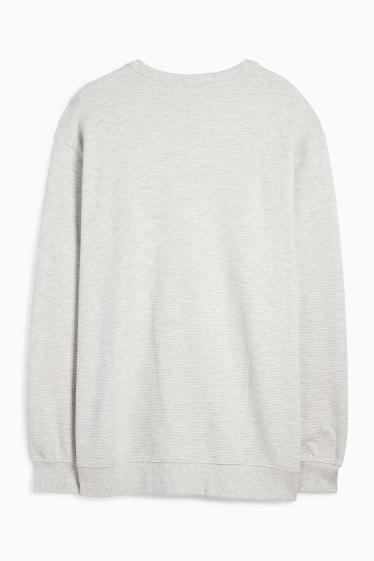 Hommes - Sweat - côtelé - gris clair