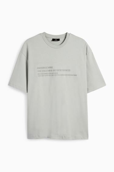 Bărbați - Tricou - relaxed fit - gri deschis