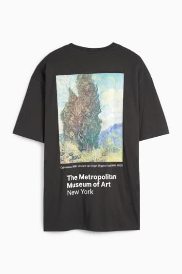 Pánské - Tričko - relaxed fit - Vincent van Gogh - černá