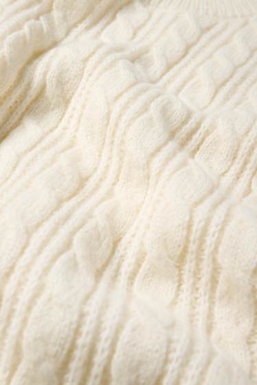 Women - Jumper - cable knit pattern - cremewhite
