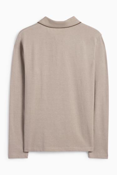 Herren - Poloshirt - Regular Fit - taupe