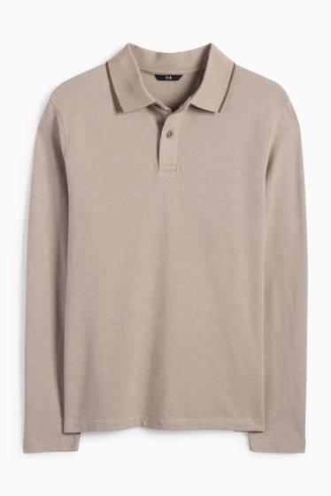 Herren - Poloshirt - Regular Fit - taupe