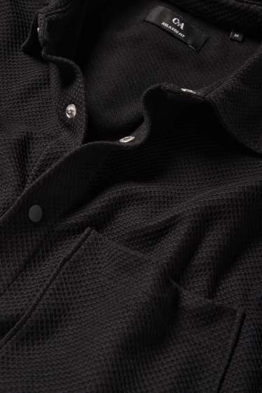 Home - Camisa - relaxed fit - Kent - texturada - negre