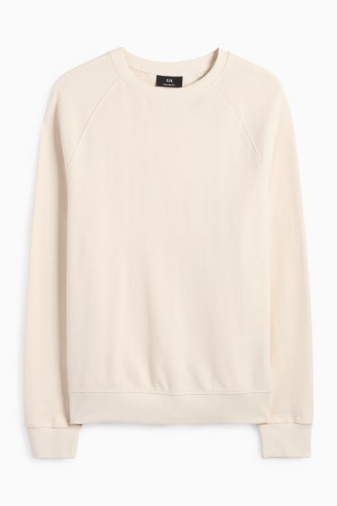 Herren - Langarmshirt - strukturiert - cremeweiss