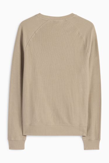 Heren - Longsleeve - met structuur - lichtgroen
