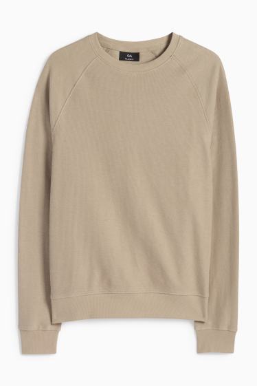 Heren - Longsleeve - met structuur - lichtgroen