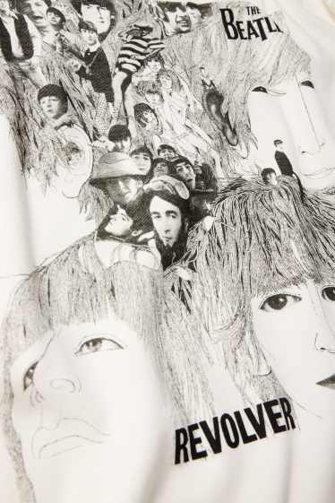 Heren - T-shirt - relaxed fit - The Beatles - wit
