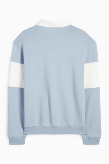 Herren - Sweatshirt - weiß / hellblau