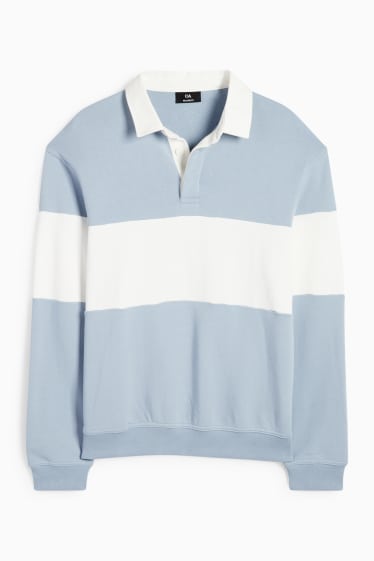 Herren - Sweatshirt - weiß / hellblau