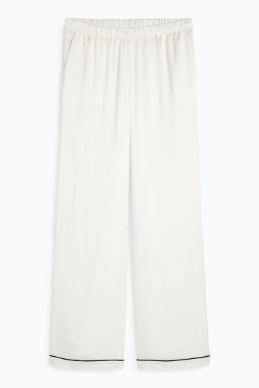 Dona - Pantalons de pijama de setí - blanc