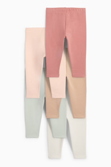 Bebés niñas - Pack de 5 - leggings para bebé - blanco roto