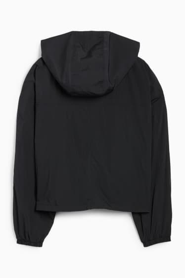 Women - Jacket with hood - water-repellent - black